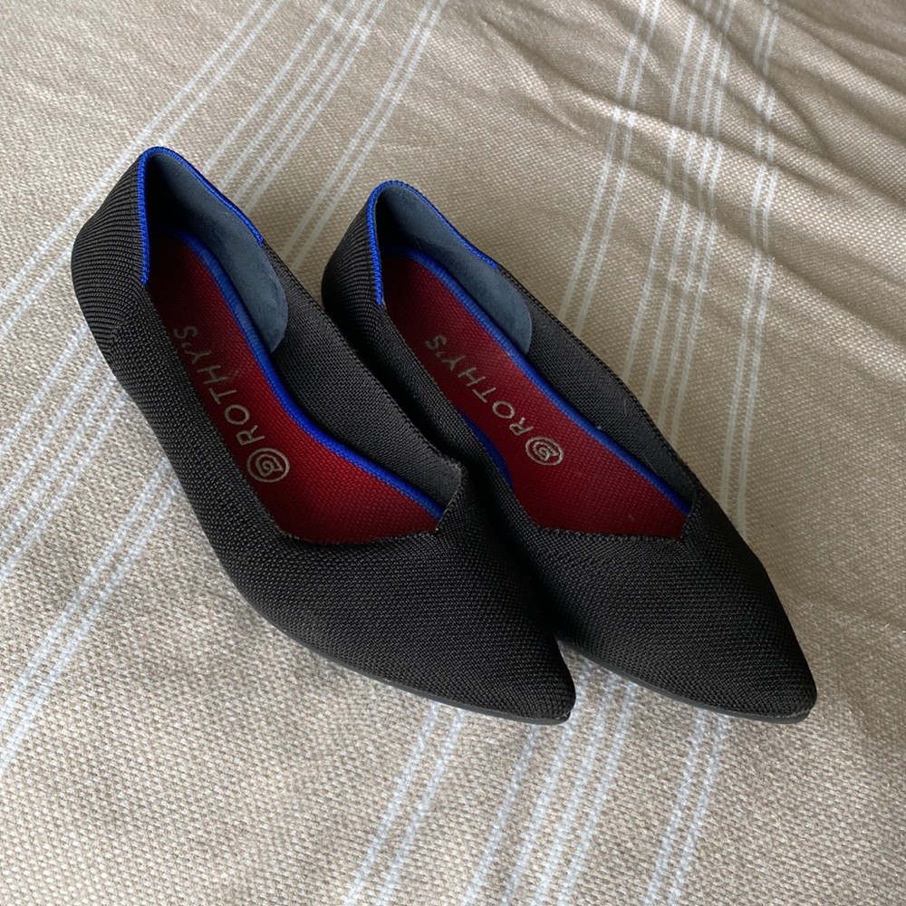 Rothy’s the point flats black size 9